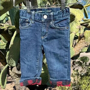 Baby Gap Straight Flannel Lined Jeans Size 12-18